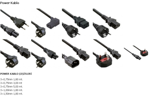 GÜÇ KABLOLARI