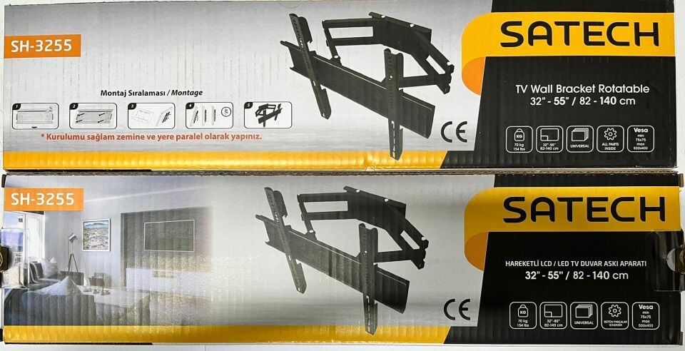 SATECH 32’’ – 55’’ HAREKETLİ LCD TV DUVAR ASKI APARATI