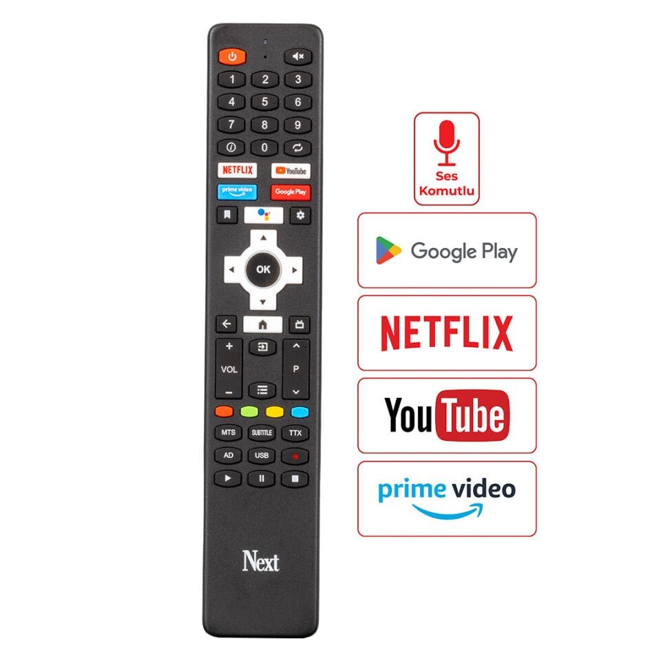 EUROBOX OTV2434 NEXT GOOGLE ANDROİD TV KUMANDASI SES KOMUT YOKTUR