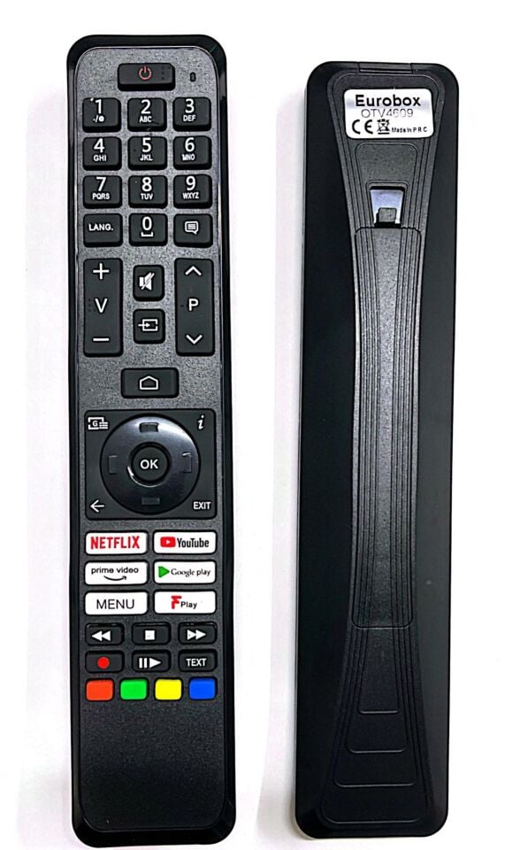 EUROBOX OTV4609 TOSHIBA NETFLİX YOUTUBE PRİME VİDEO GOOGLE PLAY-PLAY TUŞLU LCD TV KUMANDA