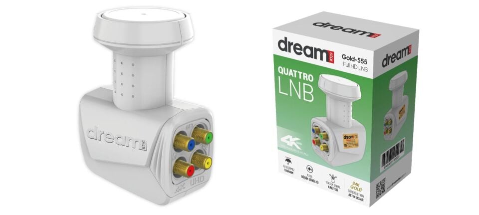 DREAMSTAR GOLD-555 QUATTRO SANTRAL LNB