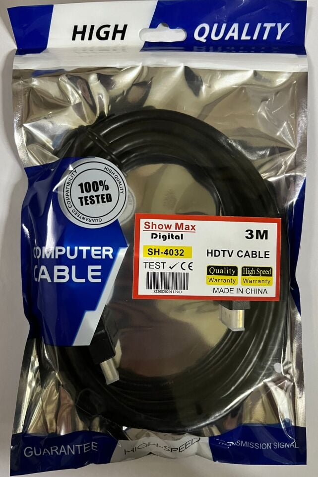 SHOWMAX SH-4032 HDMI KABLO 3 METRE PVC POŞETLİ