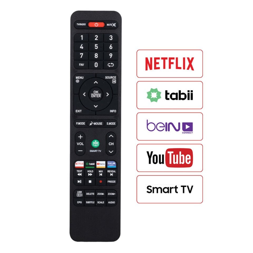 SHOWMAX SX2203 ONVO YOUTUBE NETFLİX TABİİ BEİN CONNECT TUŞLU TV KUMANDA