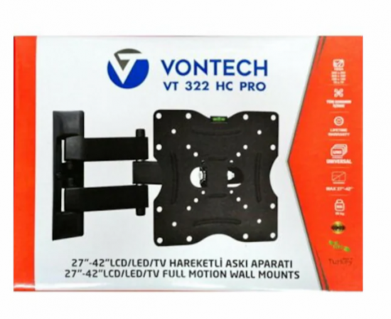 VONTECH VT-322 HC PRO 22’’ – 42’’  HAREKETLİ LCD TV DUVAR ASKI APARATI