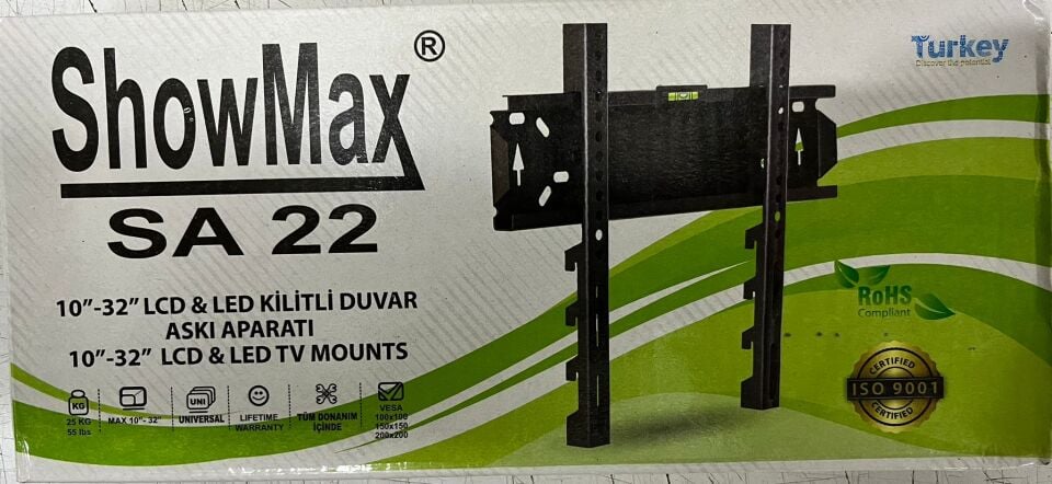 SHOWMAX SA-22 10’’ – 32’’ SABİT LCD TV DUVAR ASKI APARATI