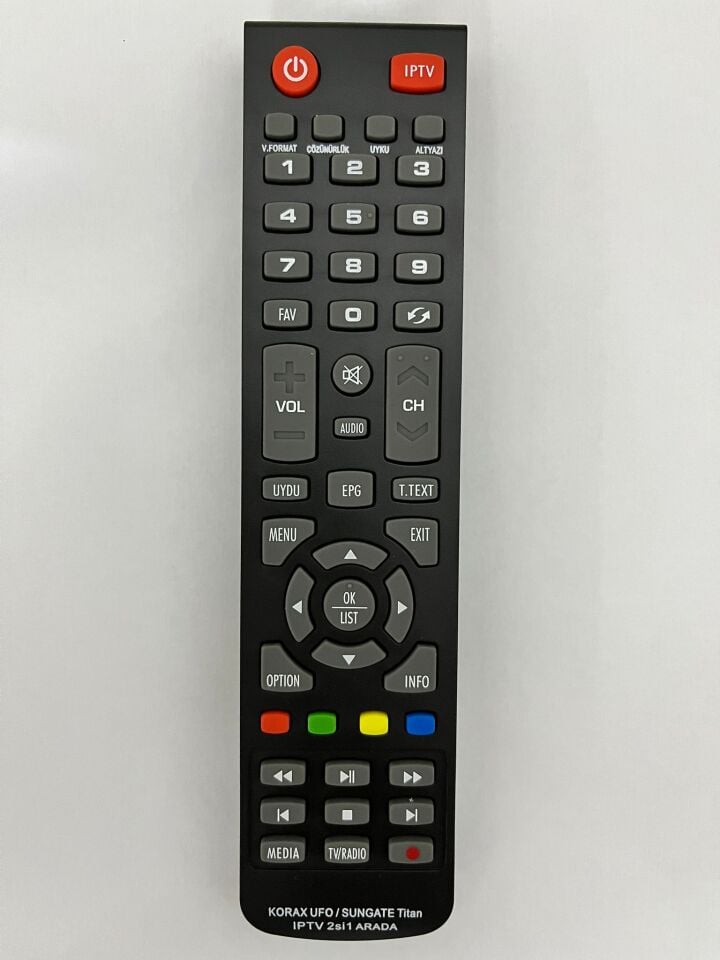 SHOWMAX SH3838A KORAX UFO-SUNGATE TİTAN IPTV KUMANDA (2Sİ 1 ARADA) (KRO/SU 2IN1)