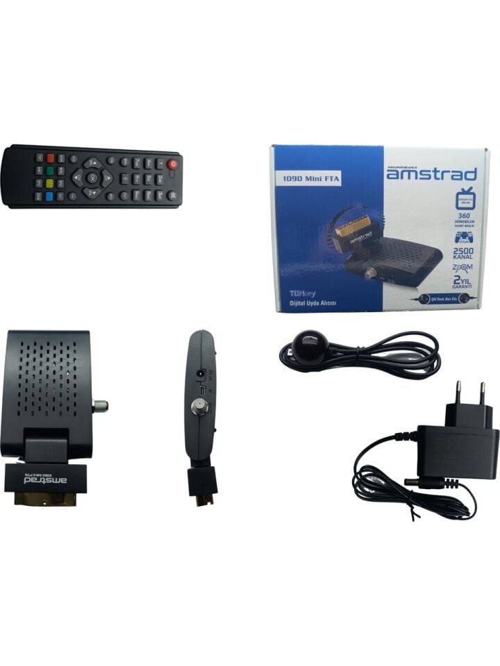 AMSTRAD 1090 MİNİ FTA SD SCARTLI UYDU ALICISI