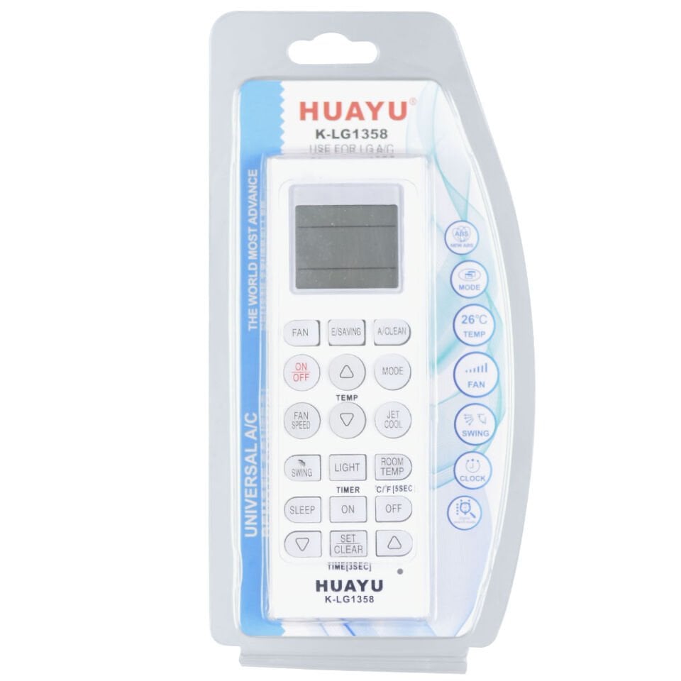 HUAYU LG Üniversal Klima Kumandası (K-LG1358) TR-054