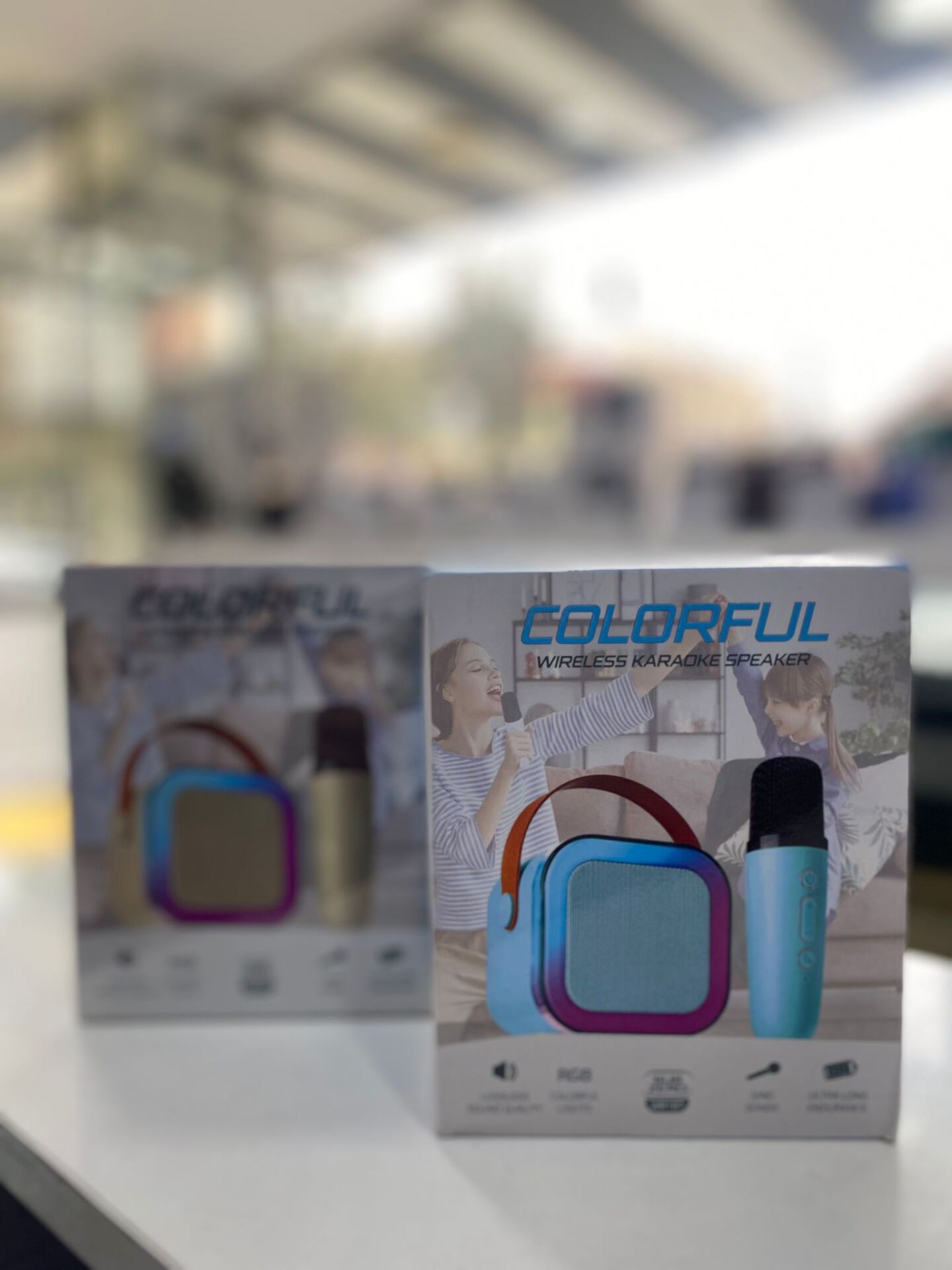 Karaoke Sound System Kablosuz Mikrofonlu Taşınabilir Müzik Kutusu