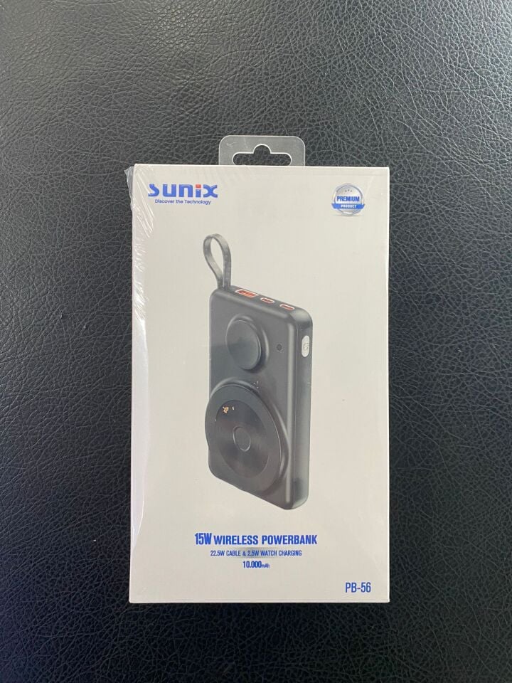 Sunix 10.000 Mah 2,5w Saat Şarj 15w Wireless Powerbank Pb-56