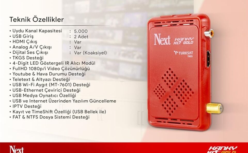 Next Kanky Full HD Gold Uydu Alıcısı